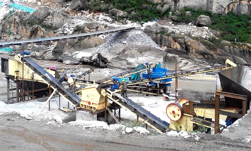 山東某地100t/h鵝卵石制砂生產(chǎn)線