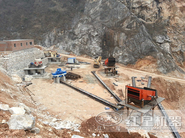 350tph沖擊式制砂機生產(chǎn)現(xiàn)場