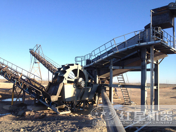 洗砂機作業(yè)現(xiàn)場近景圖