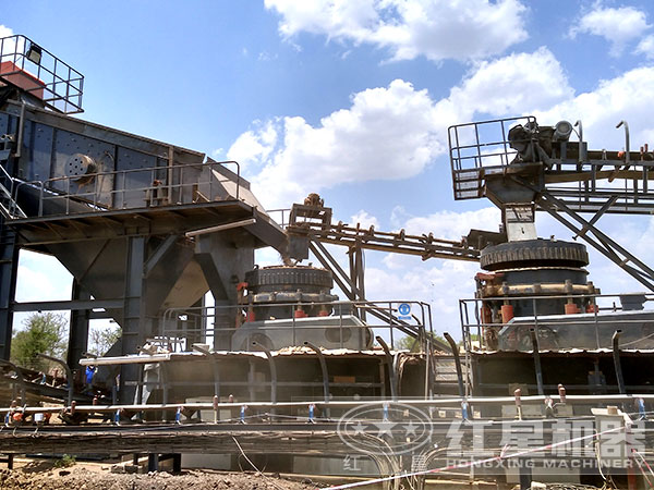 全液壓圓錐破碎機在時產(chǎn)百噸破碎生產(chǎn)線中