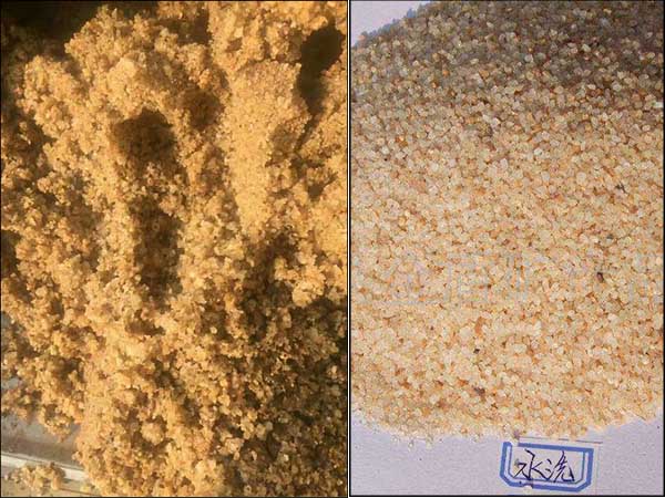 沙清洗前后對(duì)比圖