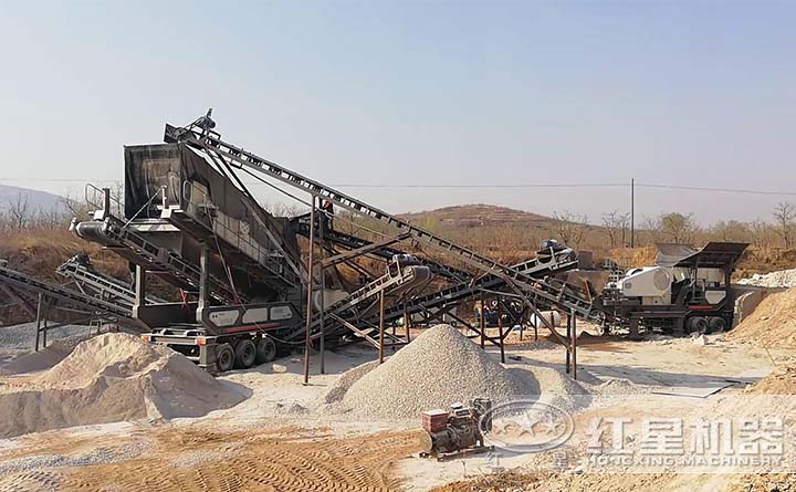 移動(dòng)碎石作業(yè)現(xiàn)場(chǎng) 移動(dòng)碎石作業(yè)現(xiàn)場(chǎng)