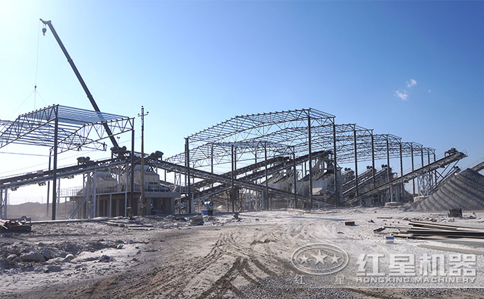 時產1000噸石料生產線現場 時產1000噸石料生產線現場