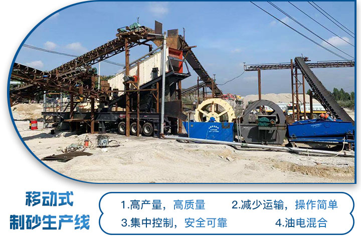 移動石子破碎機(jī)與制砂機(jī)組合成移動制砂生產(chǎn)線 移動石子破碎機(jī)與制砂機(jī)組合成移動制砂生產(chǎn)線